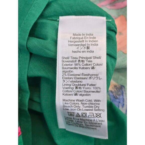NWT Crewcuts J.Crew Girls Tropical Ruffle Dress Sz10 Clover Green Floral Summer - Picture 7 of 8